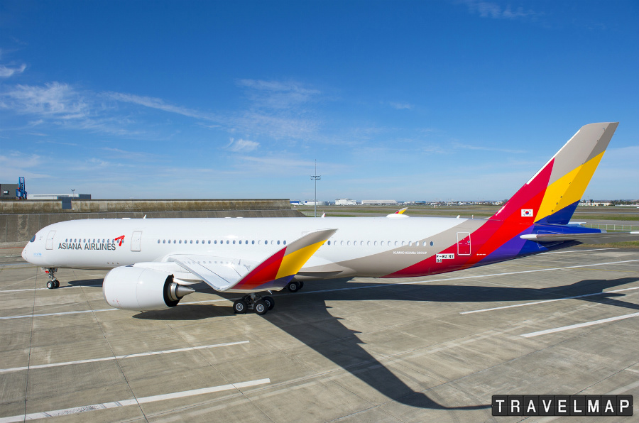 [트래블맵] 아시아나항공(Asiana Airlines), 최신예 A350 국내 첫 선 보여