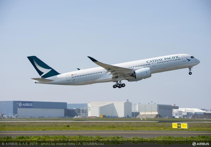 [트래블맵] 캐세이패시픽항공(cathaypacific), 홍콩 국제공항 격납고에서 첫 A350 인수식 개최